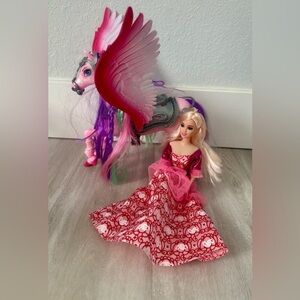 Barbie Princess Doll and Unicorn Horse